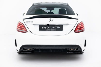 Diffusor Flaps passend für Mercedes C AMG-Line / C43 AMG Limousine W205 schwarz Hochglanz