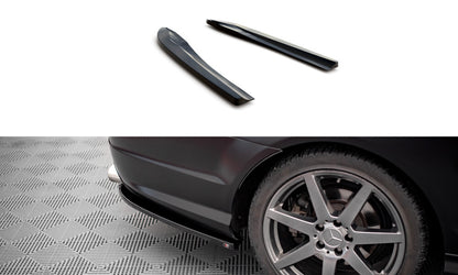 Diffusor Flaps passend für Mercedes C Coupe / Limousine / Kombi AMG-Line C204 / W204 FL / S204 FL schwarz Hochglanz