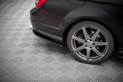 Diffusor Flaps passend für Mercedes C Coupe / Limousine / Kombi AMG-Line C204 / W204 FL / S204 FL schwarz Hochglanz