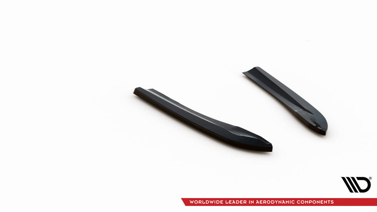 Diffusor Flaps passend für Mercedes C Coupe / Limousine / Kombi AMG-Line C204 / W204 FL / S204 FL schwarz Hochglanz