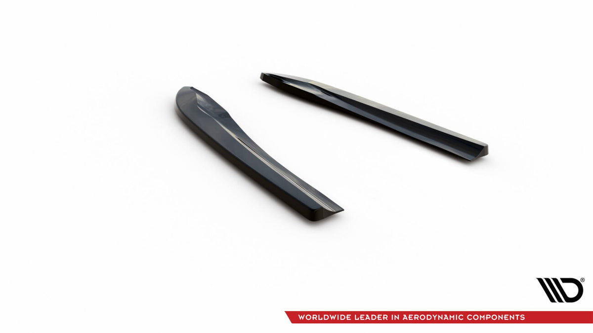 Diffusor Flaps passend für Mercedes C Coupe / Limousine / Kombi AMG-Line C204 / W204 FL / S204 FL schwarz Hochglanz