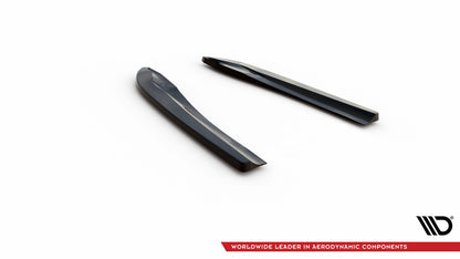 Diffusor Flaps passend für Mercedes C Coupe / Limousine / Kombi AMG-Line C204 / W204 FL / S204 FL schwarz Hochglanz