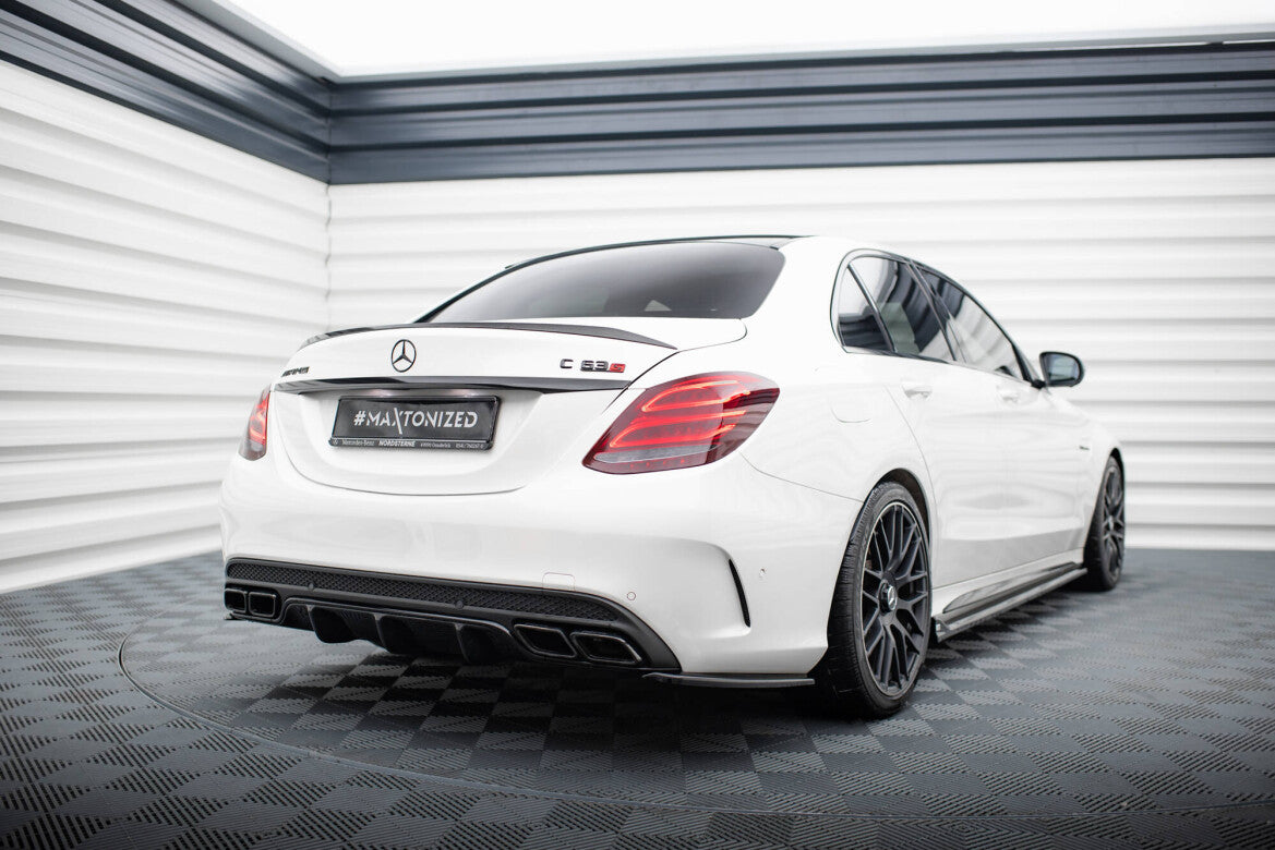 Diffusor Flaps passend für Mercedes C-Klasse S205 63 AMG schwarz Hochglanz