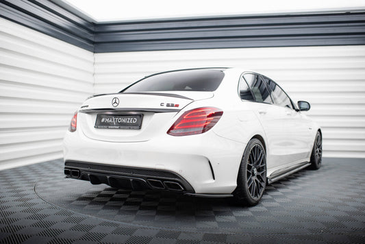 Diffusor Flaps passend für Mercedes C-Klasse S205 63 AMG schwarz Hochglanz