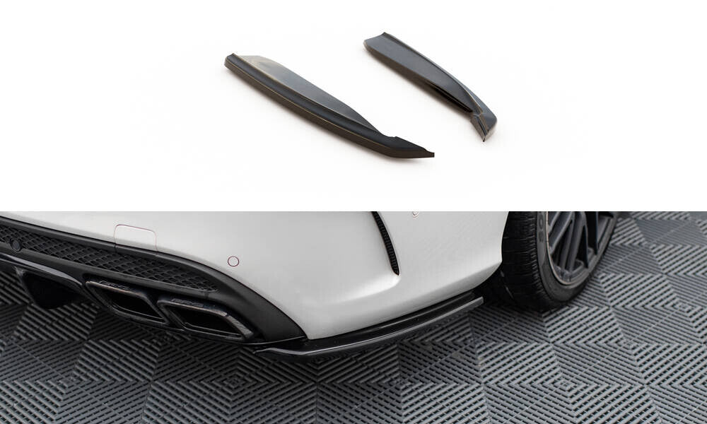 Diffusor Flaps passend für Mercedes C-Klasse S205 63 AMG schwarz Hochglanz