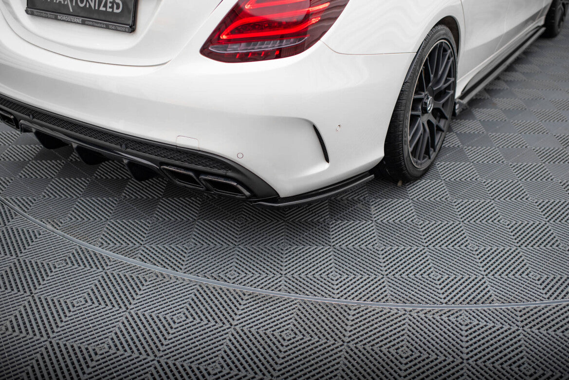 Diffusor Flaps passend für Mercedes C-Klasse S205 63 AMG schwarz Hochglanz