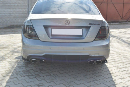 Diffusor Flaps passend für Mercedes C Limousine / Kombi AMG-Line W204 / S204 schwarz Hochglanz