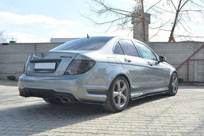 Diffusor Flaps passend für Mercedes C Limousine / Kombi AMG-Line W204 / S204 schwarz Hochglanz