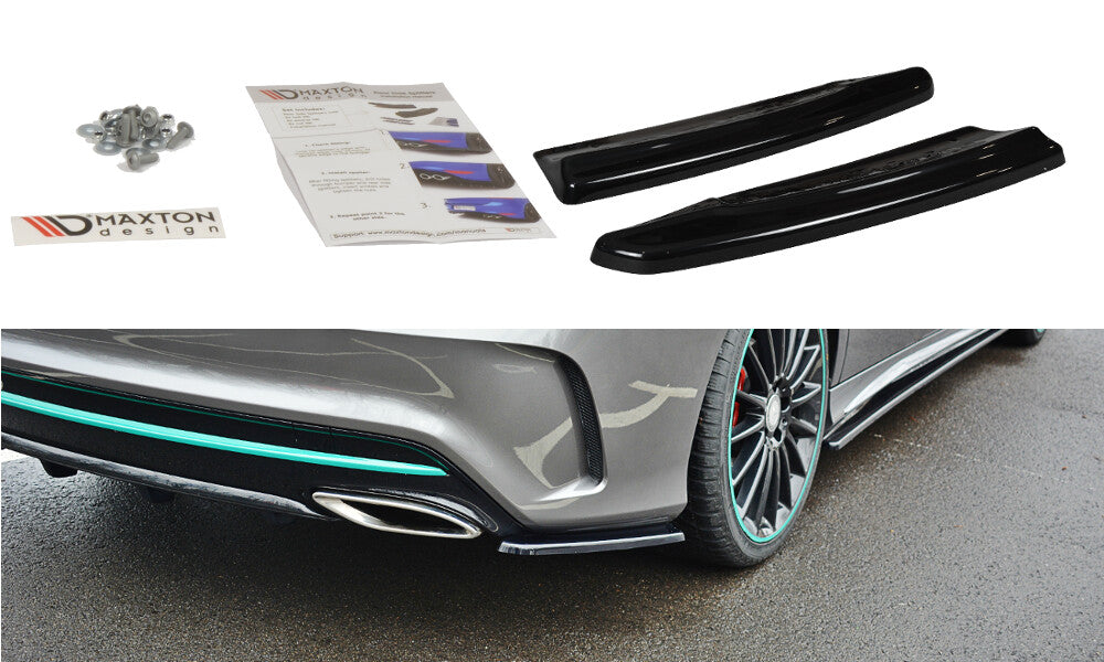 Diffusor Flaps passend für Mercedes CLA C117 AMG-LINE FL schwarz Hochglanz