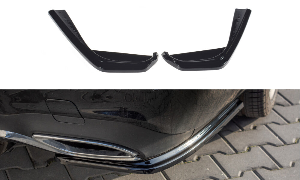 Diffusor Flaps passend für Mercedes E43 AMG / AMG-Line Limousine / Kombi W213 / S213 schwarz Hochglanz