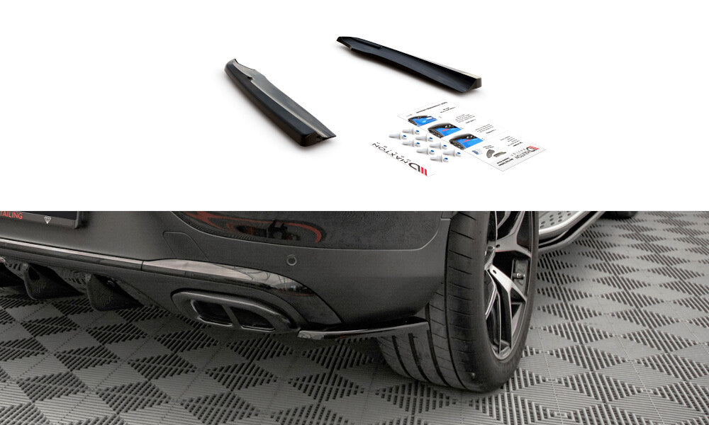 Diffusor Flaps passend für Mercedes GLC Coupe AMG-Line C253 FL schwarz Hochglanz