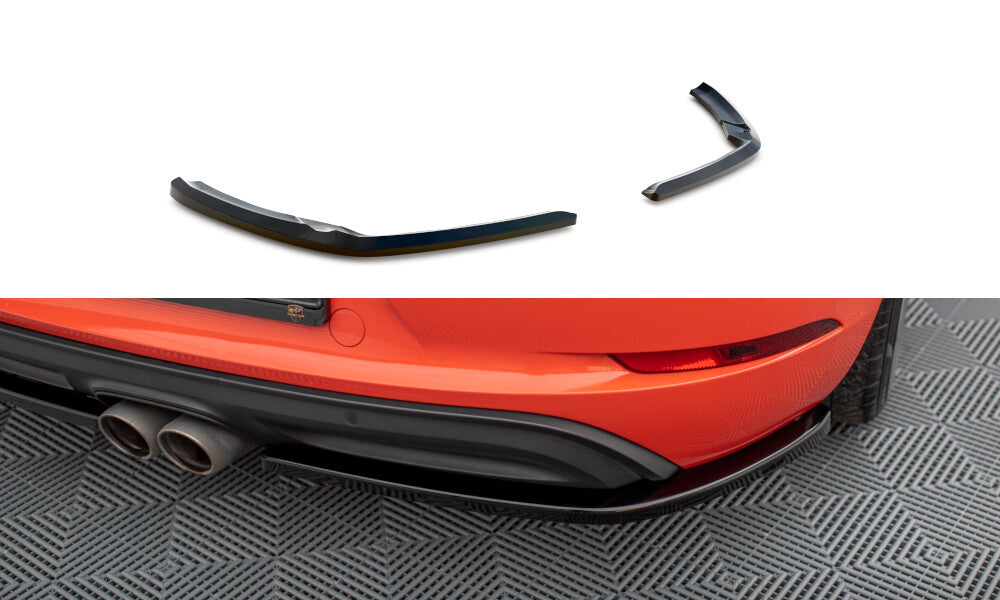 Diffusor Flaps passend für Porsche 718 Cayman 982c schwarz Hochglanz