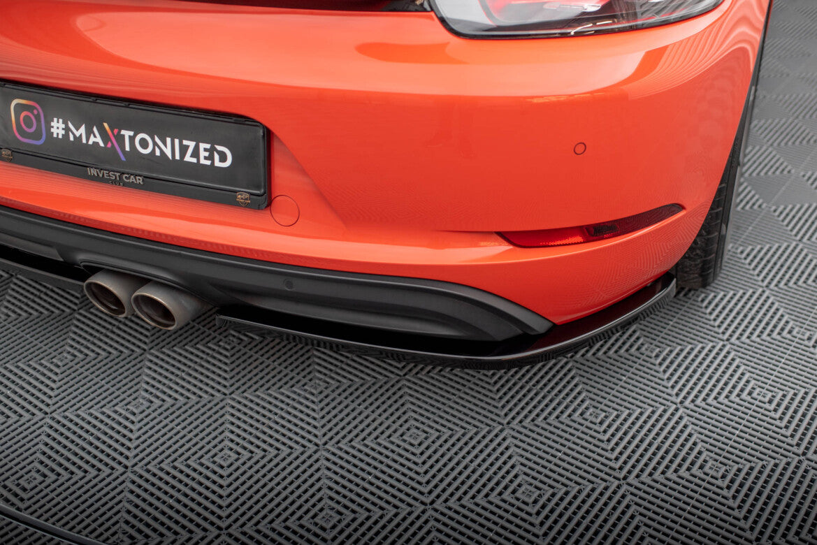 Diffusor Flaps passend für Porsche 718 Cayman 982c schwarz Hochglanz