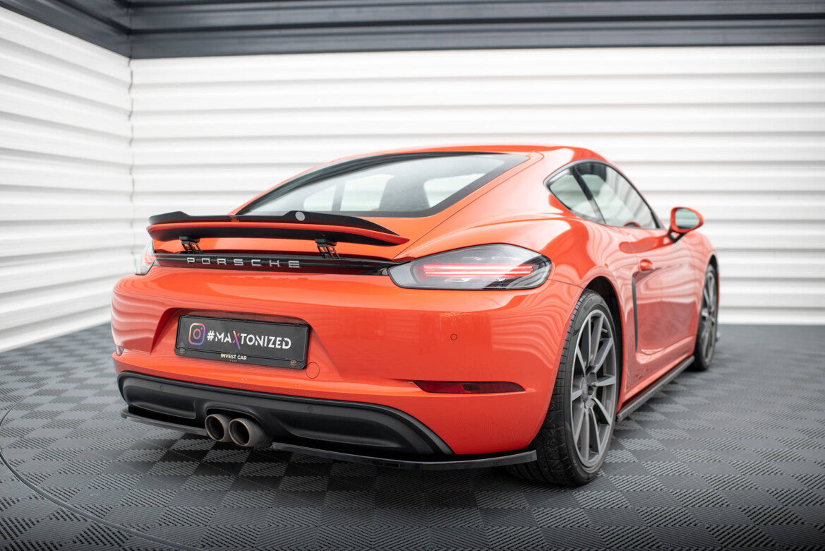 Diffusor Flaps passend für Porsche 718 Cayman 982c schwarz Hochglanz