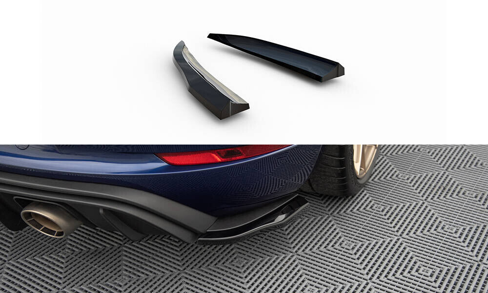 Diffusor Flaps passend für Porsche 718 Cayman GT4 RS 982c schwarz Hochglanz
