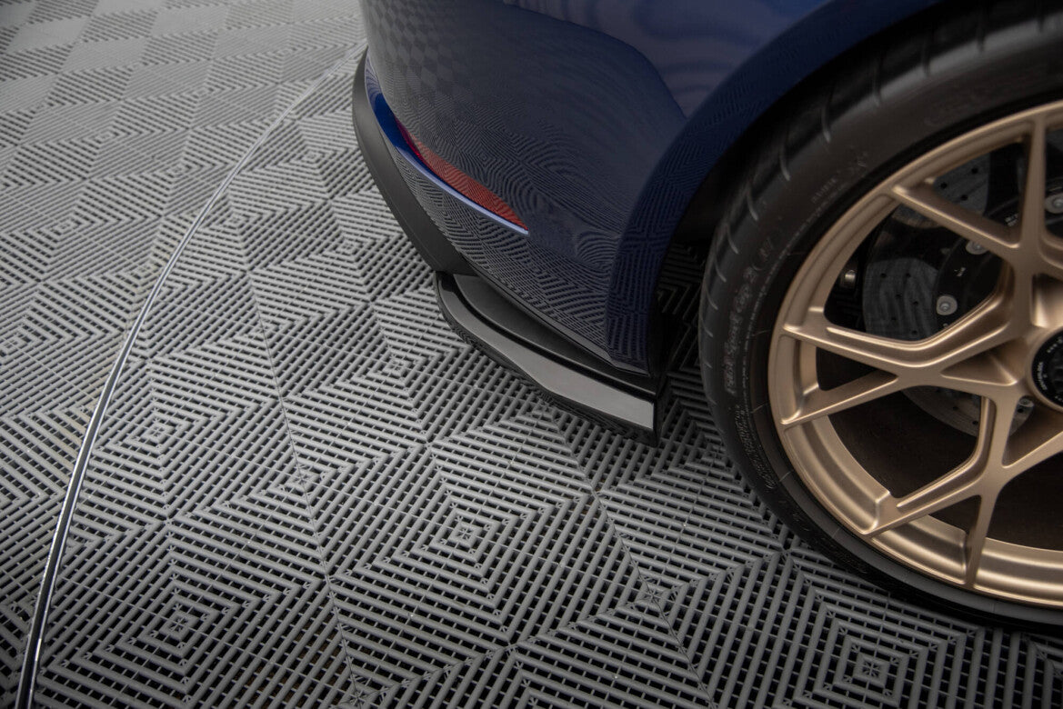 Diffusor Flaps passend für Porsche 718 Cayman GT4 RS 982c schwarz Hochglanz