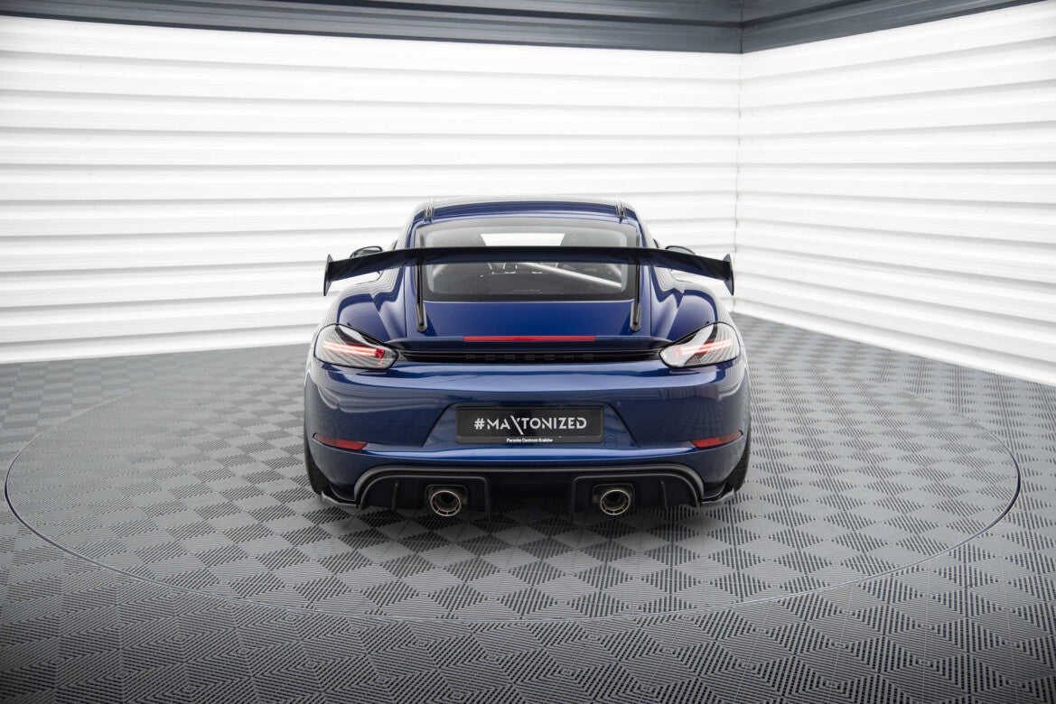 Diffusor Flaps passend für Porsche 718 Cayman GT4 RS 982c schwarz Hochglanz