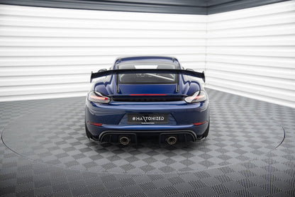 Diffusor Flaps passend für Porsche 718 Cayman GT4 RS 982c schwarz Hochglanz