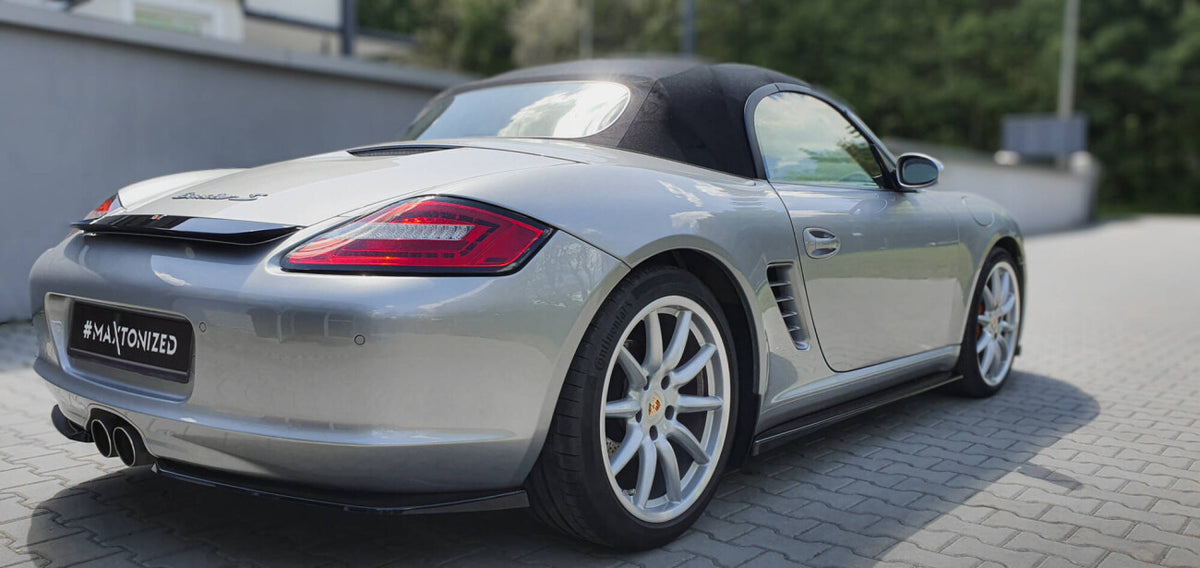 Diffusor Flaps passend für Porsche Boxster 987 schwarz Hochglanz