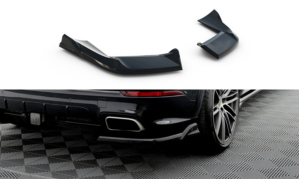 Diffusor Flaps passend für Porsche Cayenne Sport Design Mk3 schwarz Hochglanz