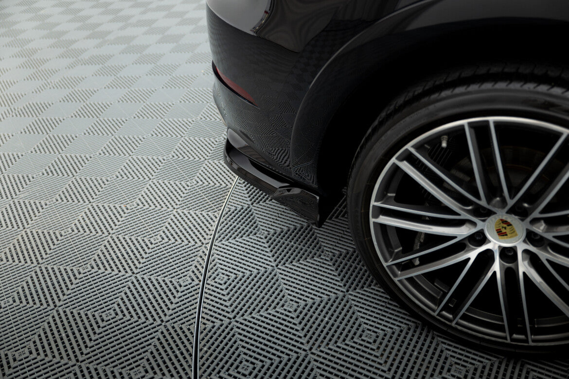 Diffusor Flaps passend für Porsche Cayenne Sport Design Mk3 schwarz Hochglanz