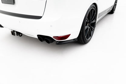 Diffusor Flaps passend für Porsche Cayenne Turbo / Standard Mk2 schwarz Hochglanz