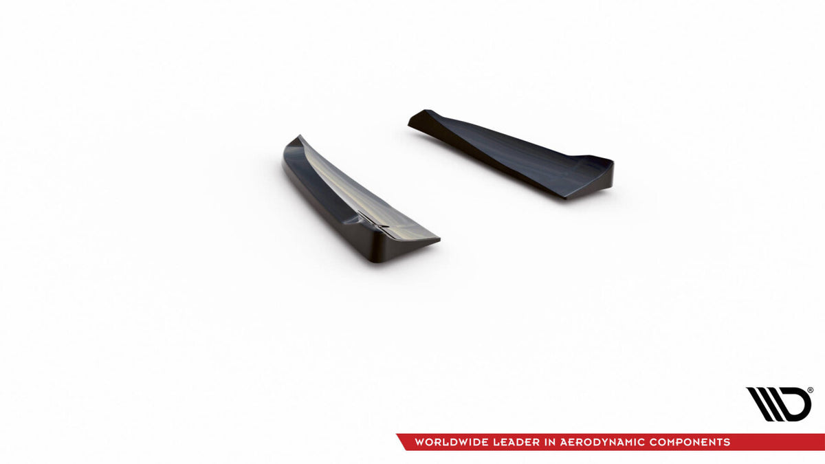 Diffusor Flaps passend für Porsche Cayenne Turbo / Standard Mk2 schwarz Hochglanz
