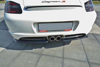 Diffusor Flaps passend für Porsche CAYMAN S 987C schwarz Hochglanz