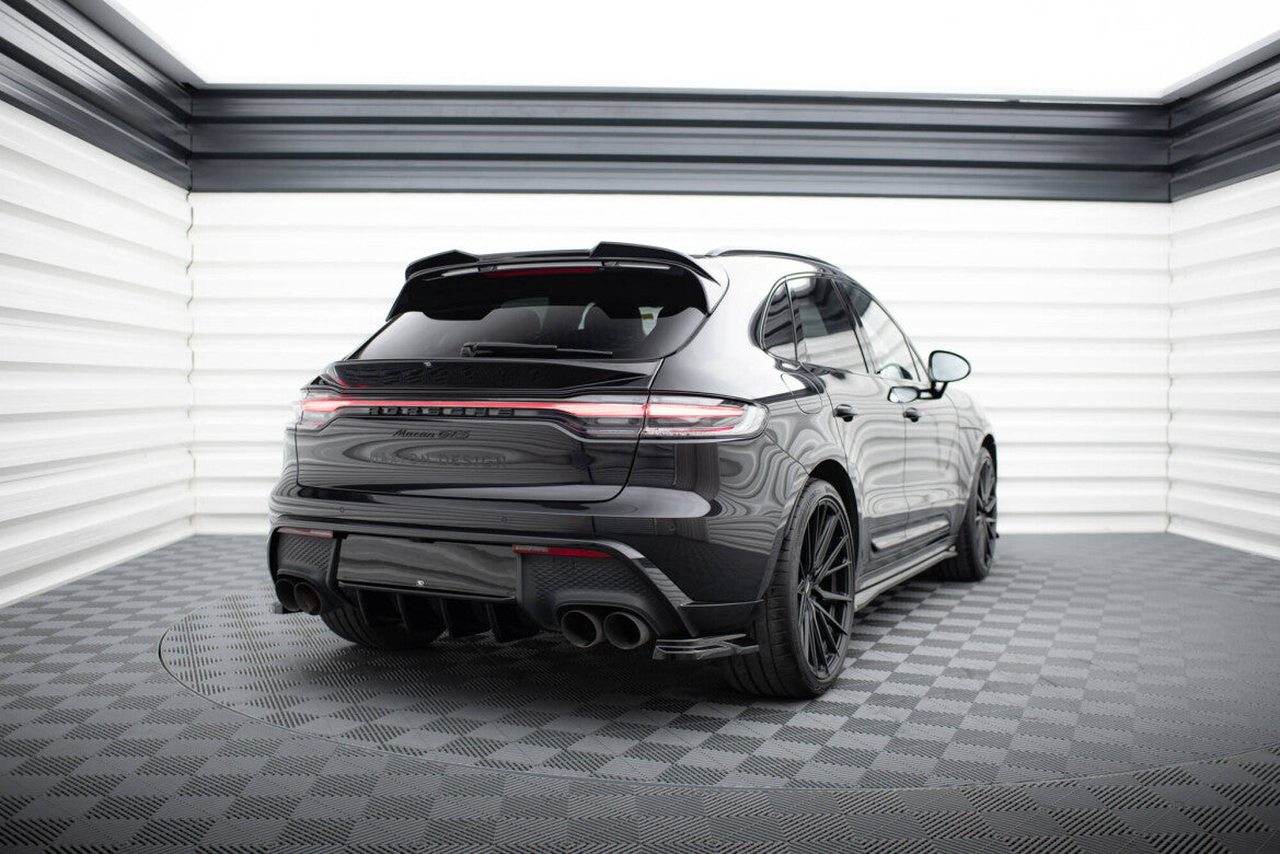Diffusor Flaps passend für Porsche Macan GTS Mk1 FL 2 schwarz Hochglanz