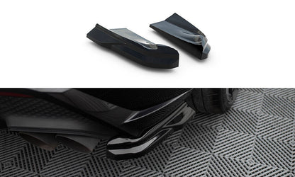 Diffusor Flaps passend für Porsche Macan GTS Mk1 FL 2 schwarz Hochglanz