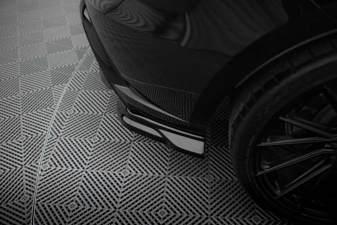 Diffusor Flaps passend für Porsche Macan GTS Mk1 FL 2 schwarz Hochglanz