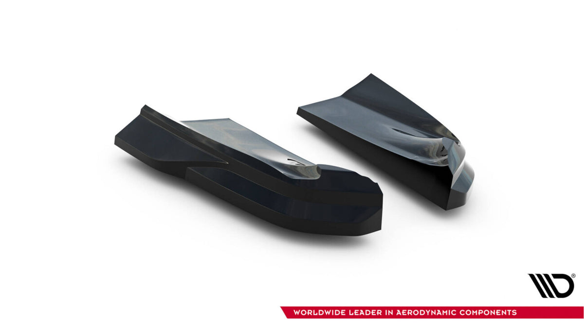 Diffusor Flaps passend für Porsche Macan GTS Mk1 FL 2 schwarz Hochglanz