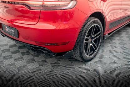 Diffusor Flaps passend für Porsche Macan GTS / Sport Design Mk1 FL schwarz Hochglanz