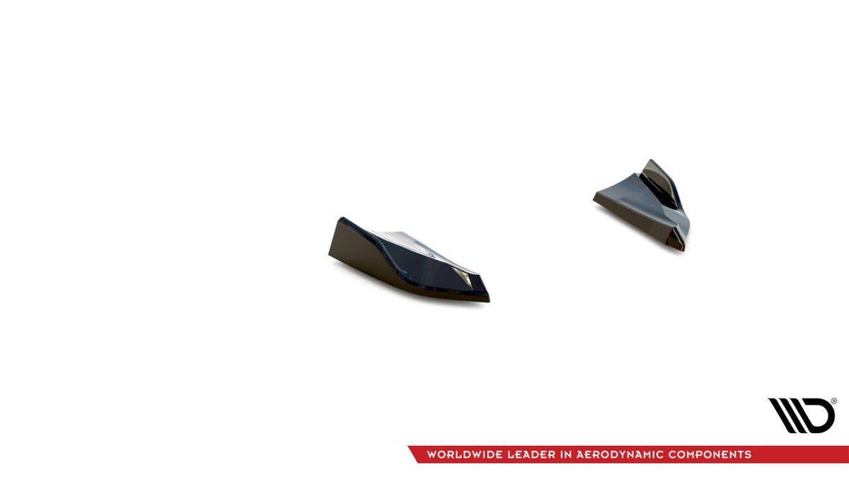 Diffusor Flaps passend für Porsche Macan GTS / Sport Design Mk1 FL schwarz Hochglanz
