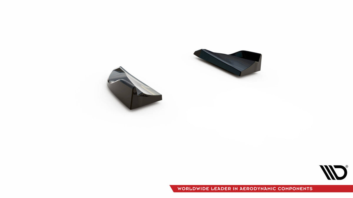 Diffusor Flaps passend für Porsche Macan GTS / Sport Design Mk1 FL schwarz Hochglanz