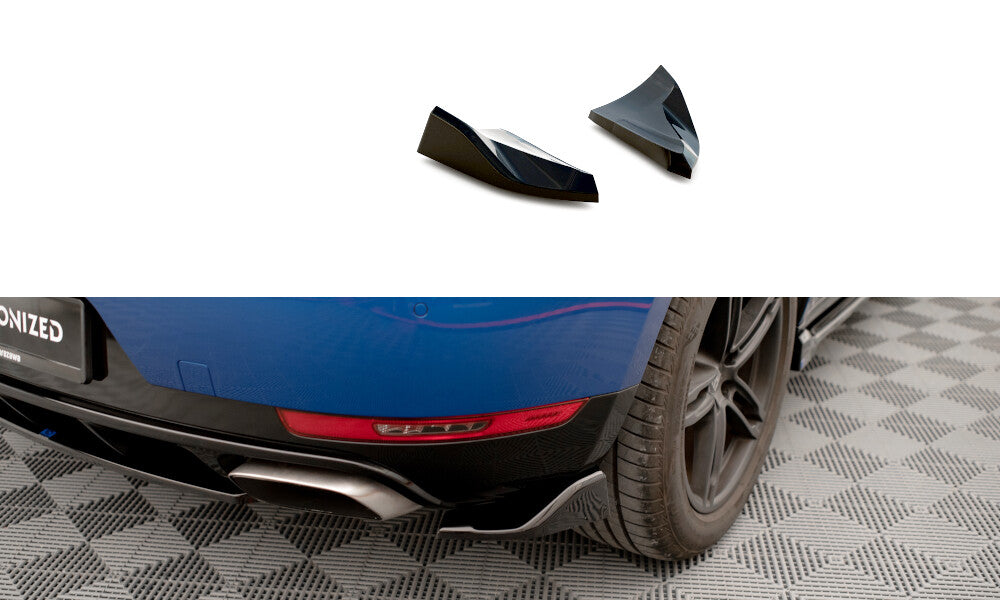 Diffusor Flaps passend für Porsche Macan Mk1 schwarz Hochglanz