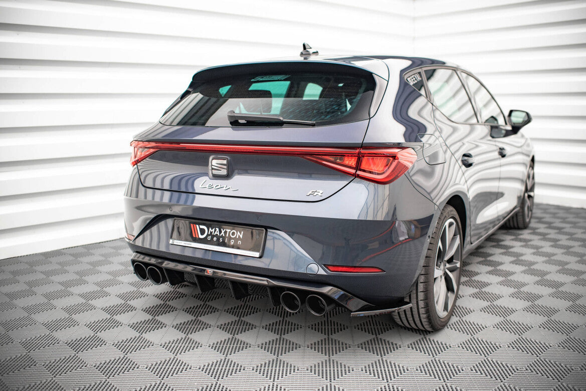 Diffusor Flaps passend für Seat Leon FR Hatchback Mk4 schwarz Hochglanz