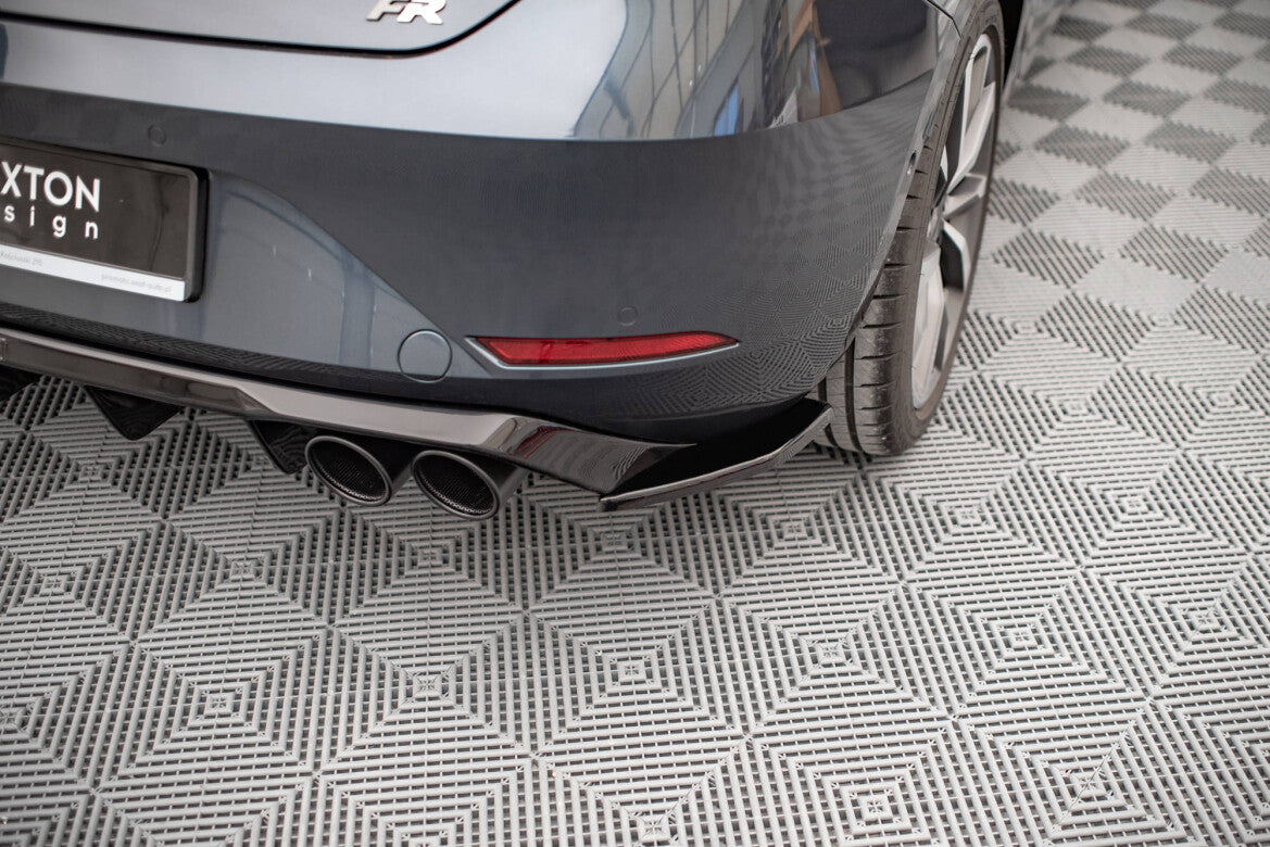 Diffusor Flaps passend für Seat Leon FR Hatchback Mk4 schwarz Hochglanz