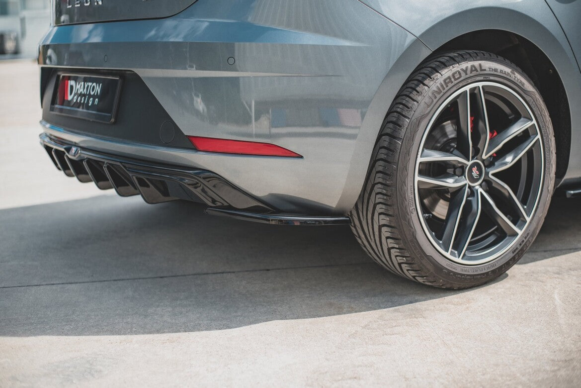 Diffusor Flaps passend für Seat Leon Mk3 FR FL schwarz Hochglanz