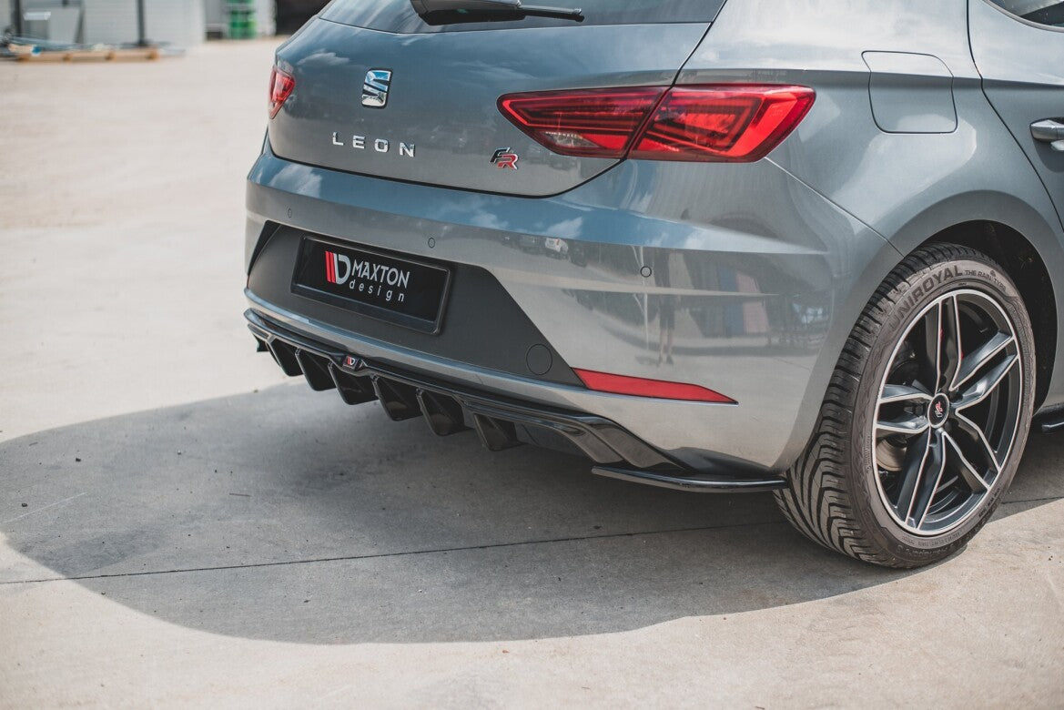 Diffusor Flaps passend für Seat Leon Mk3 FR FL schwarz Hochglanz