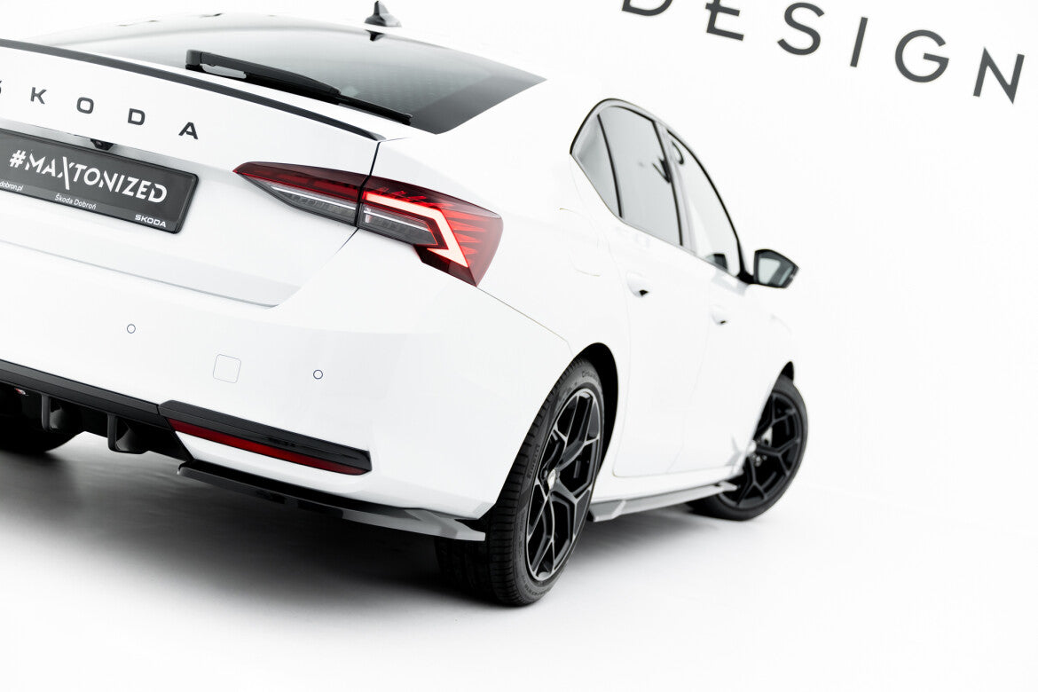 Diffusor Flaps passend für Skoda Octavia Liftback / Combi Mk4 FL schwarz Hochglanz