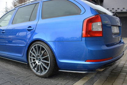 Diffusor Flaps passend für Skoda Octavia RS Mk2 / Mk2 FL Limousine / Combi schwarz Hochglanz