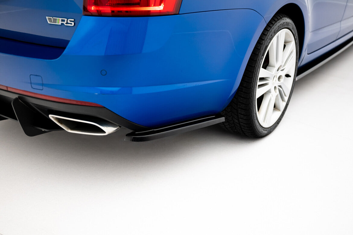 Diffusor Flaps passend für Skoda Octavia RS Mk3 / Mk3 FL Hatchback / Kombi schwarz Hochglanz