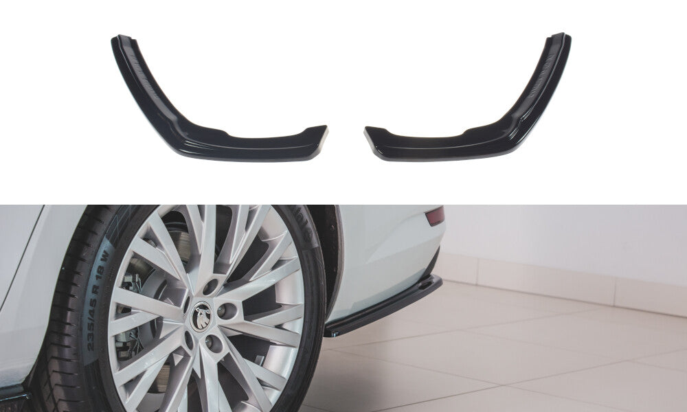 Diffusor Flaps passend für Skoda Superb Liftback / Combi Mk3 FL schwarz Hochglanz