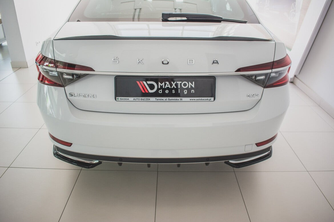 Diffusor Flaps passend für Skoda Superb Liftback / Combi Mk3 FL schwarz Hochglanz