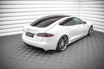 Diffusor Flaps passend für Tesla Model S FL schwarz Hochglanz