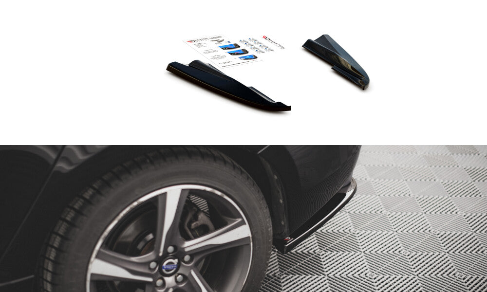 Diffusor Flaps passend für Volvo S60 R-Design Mk2 FL schwarz Hochglanz
