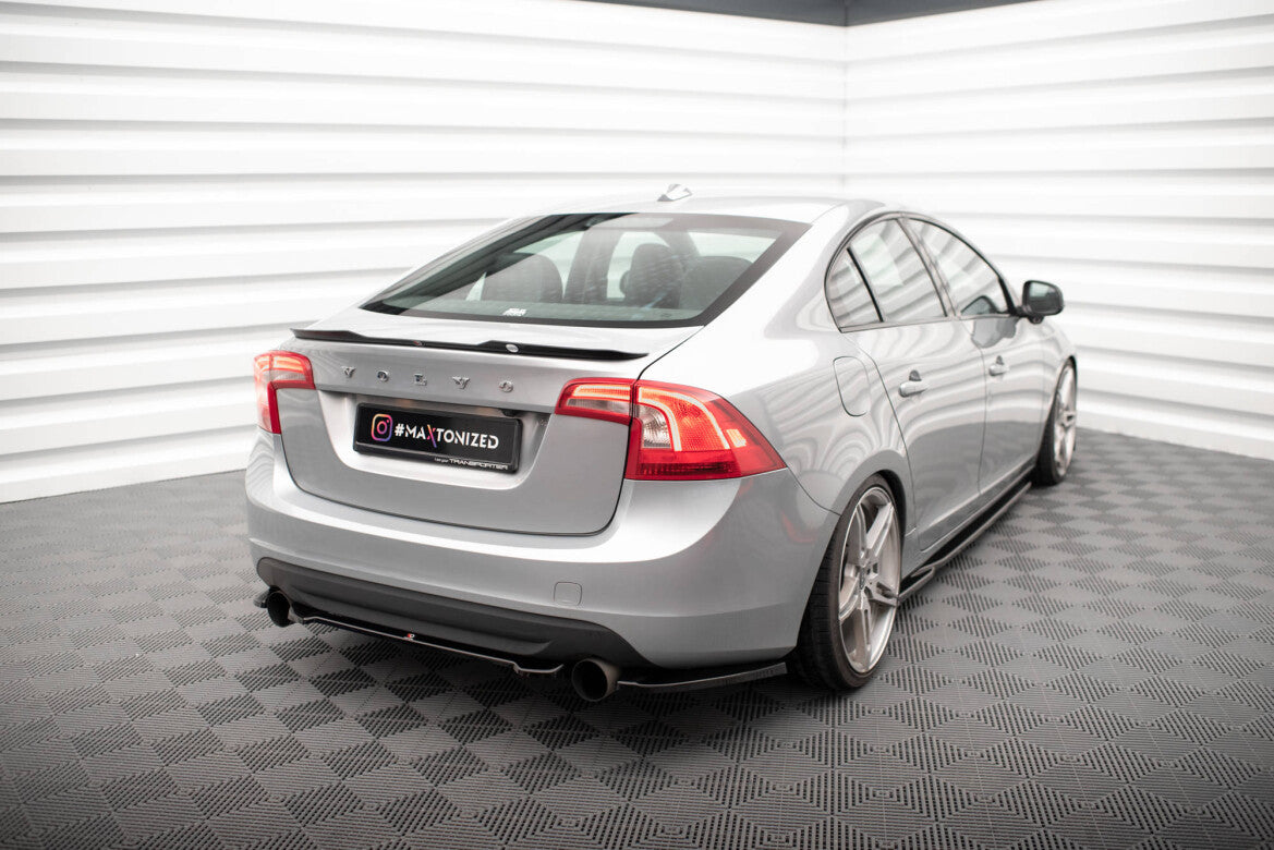 Diffusor Flaps passend für Volvo S60 R-Design Mk2 schwarz Hochglanz