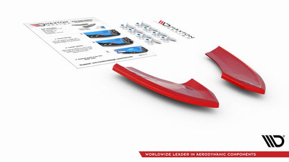 Diffusor Flaps passend für VW Golf 7 GTI TCR rot Hochglanz