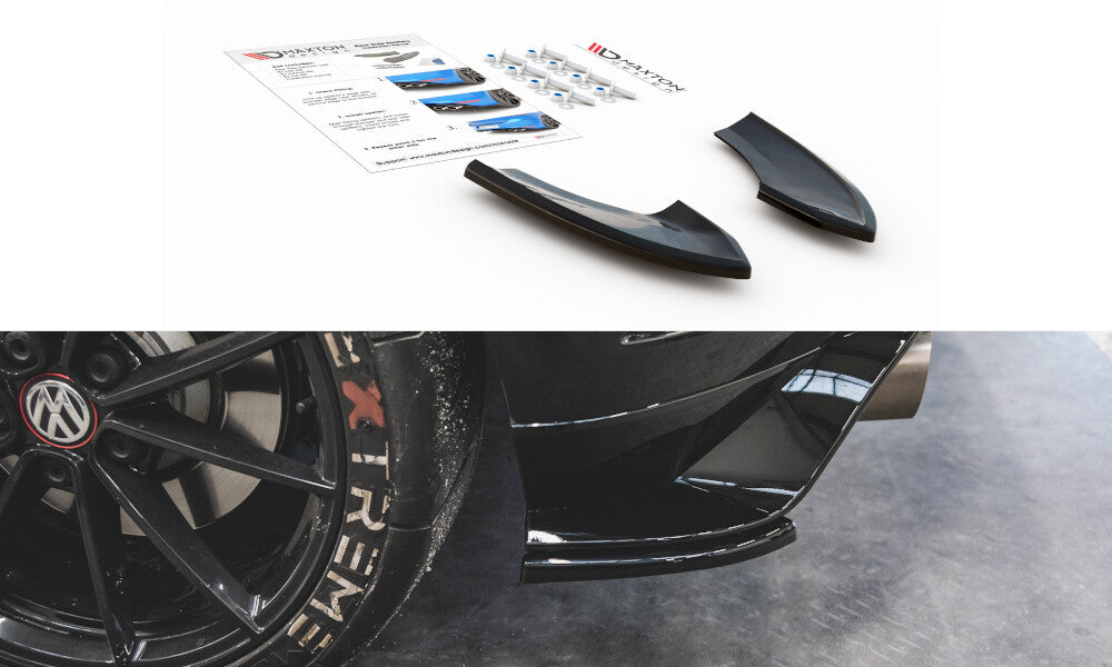 Diffusor Flaps passend für VW Golf 7 GTI TCR rot Hochglanz